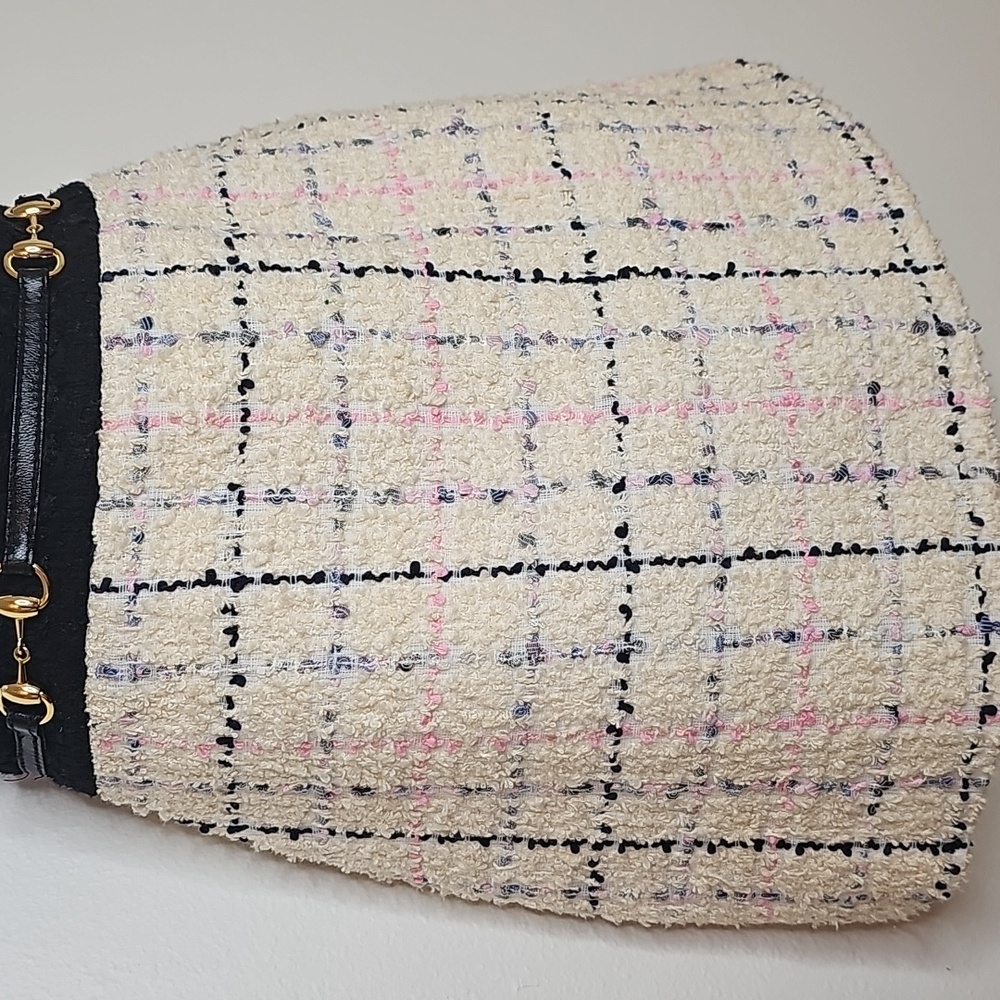 Gucci Patterned Tweed Mini Skirt in White - Picture 5 of 12